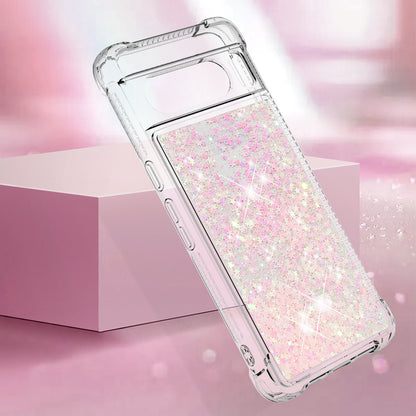 YB Quicksand Series-1 for Google Pixel 8 Pro Glitter Liquid Phone Case Transparent TPU Shockproof Cover