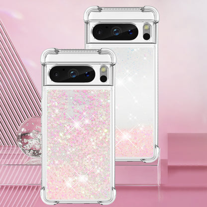 YB Quicksand Series-1 for Google Pixel 8 Pro Glitter Liquid Phone Case Transparent TPU Shockproof Cover