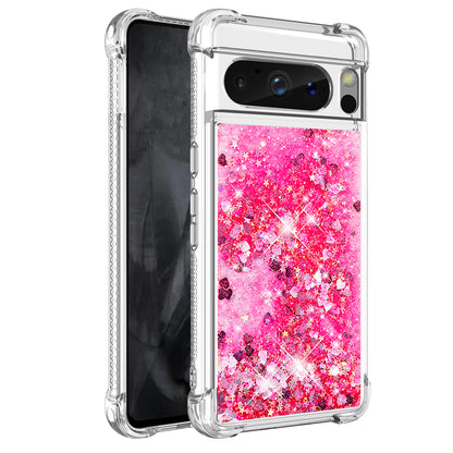 YB Quicksand Series-1 for Google Pixel 8 Pro Glitter Liquid Phone Case Transparent TPU Shockproof Cover