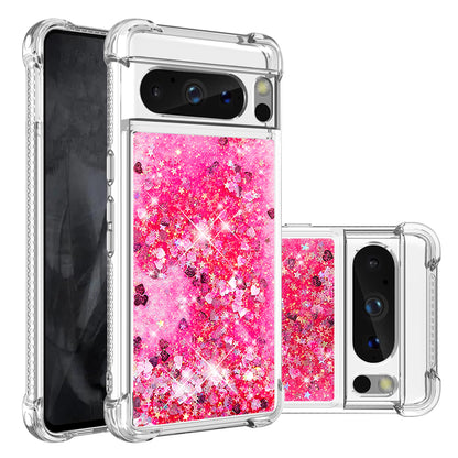 YB Quicksand Series-1 for Google Pixel 8 Pro Glitter Liquid Phone Case Transparent TPU Shockproof Cover