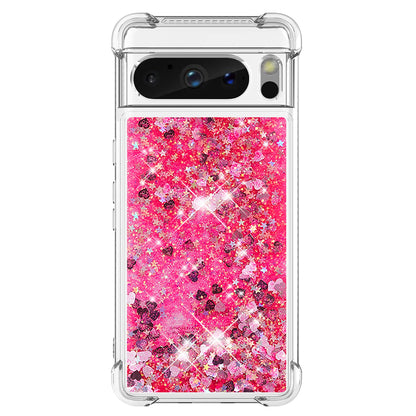 YB Quicksand Series-1 for Google Pixel 8 Pro Glitter Liquid Phone Case Transparent TPU Shockproof Cover