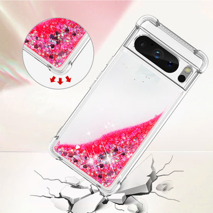 YB Quicksand Series-1 for Google Pixel 8 Pro Glitter Liquid Phone Case Transparent TPU Shockproof Cover