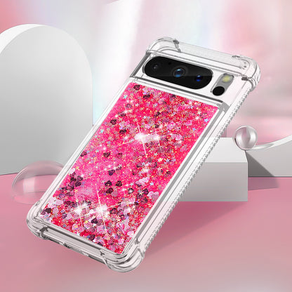 YB Quicksand Series-1 for Google Pixel 8 Pro Glitter Liquid Phone Case Transparent TPU Shockproof Cover