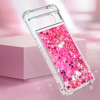 YB Quicksand Series-1 for Google Pixel 8 Pro Glitter Liquid Phone Case Transparent TPU Shockproof Cover