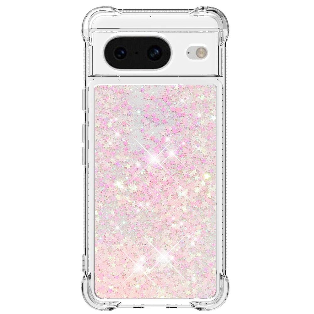 YB Quicksand Series-1 for Google Pixel 8 Sparkle Flowing Case TPU Corner Cushion Phone Cover