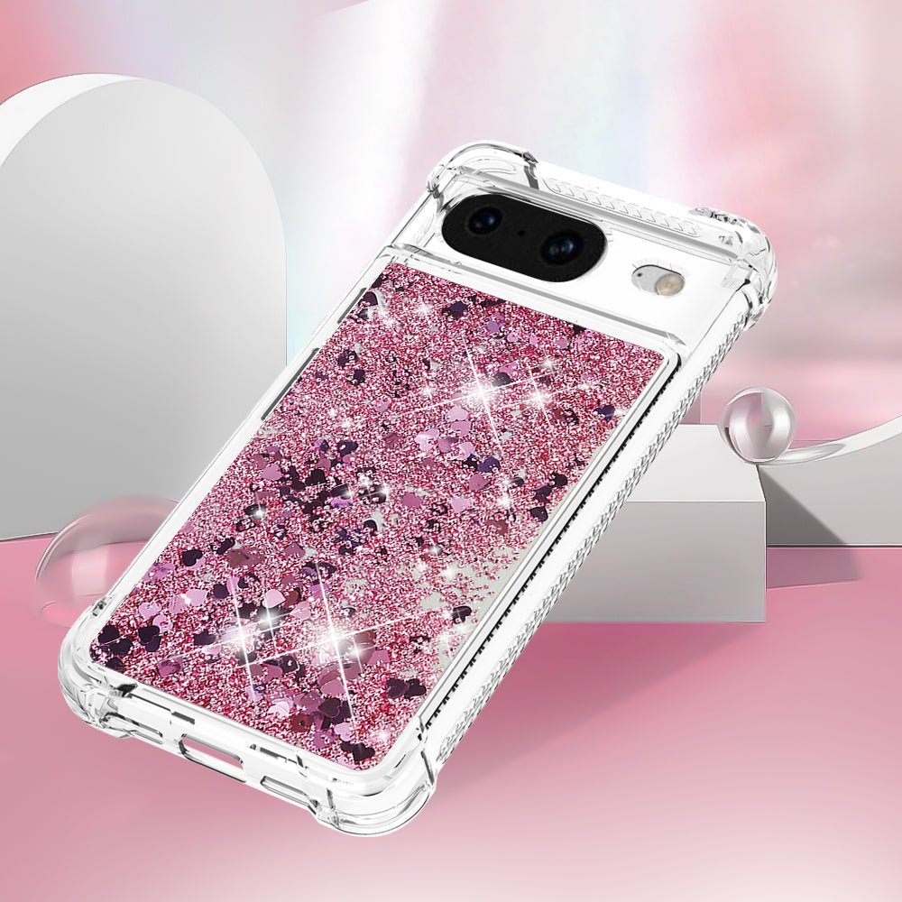 YB Quicksand Series-1 for Google Pixel 8 Sparkle Flowing Case TPU Corner Cushion Phone Cover