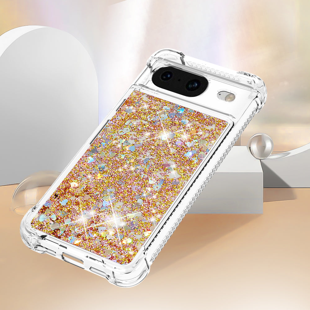 YB Quicksand Series-1 for Google Pixel 8 Sparkle Flowing Case TPU Corner Cushion Phone Cover