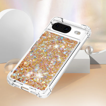 YB Quicksand Series-1 for Google Pixel 8 Sparkle Flowing Case TPU Corner Cushion Phone Cover