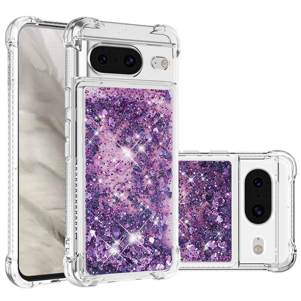 YB Quicksand Series-1 for Google Pixel 8 Sparkle Flowing Case TPU Corner Cushion Phone Cover