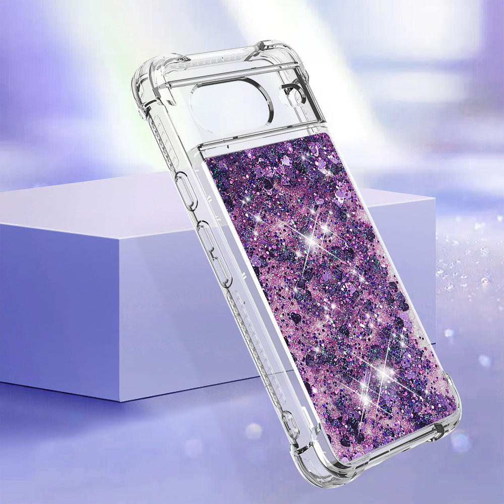 YB Quicksand Series-1 for Google Pixel 8 Sparkle Flowing Case TPU Corner Cushion Phone Cover