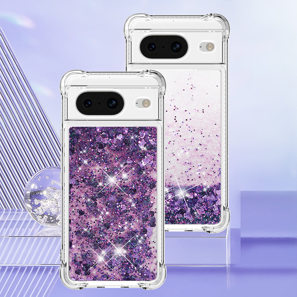 YB Quicksand Series-1 for Google Pixel 8 Sparkle Flowing Case TPU Corner Cushion Phone Cover