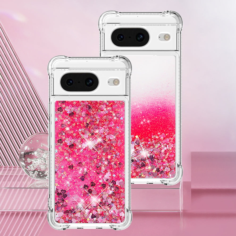 YB Quicksand Series-1 for Google Pixel 8 Sparkle Flowing Case TPU Corner Cushion Phone Cover