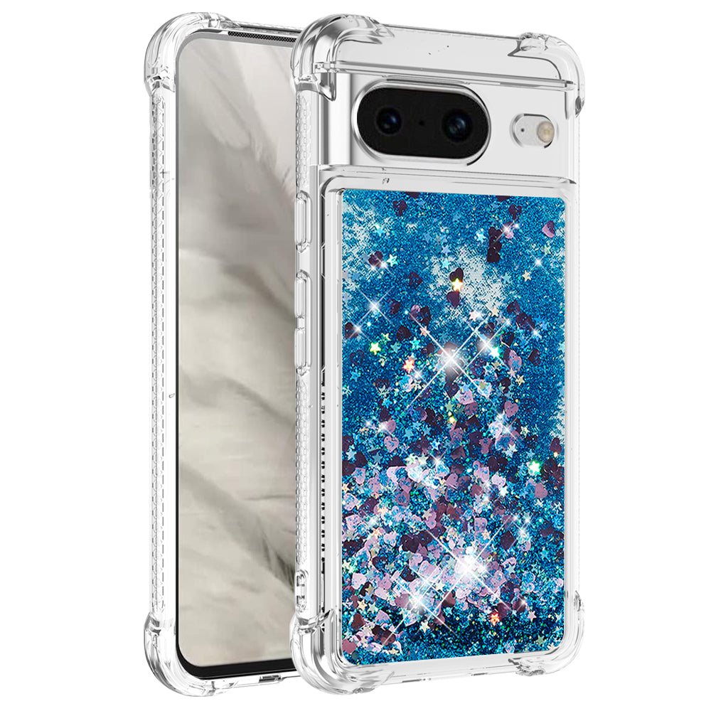 YB Quicksand Series-1 for Google Pixel 8 Sparkle Flowing Case TPU Corner Cushion Phone Cover