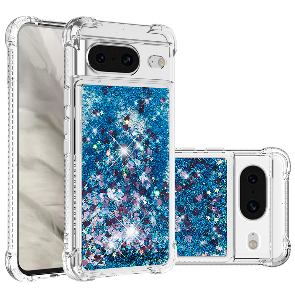 YB Quicksand Series-1 for Google Pixel 8 Sparkle Flowing Case TPU Corner Cushion Phone Cover