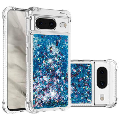 YB Quicksand Series-1 for Google Pixel 8 Sparkle Flowing Case TPU Corner Cushion Phone Cover