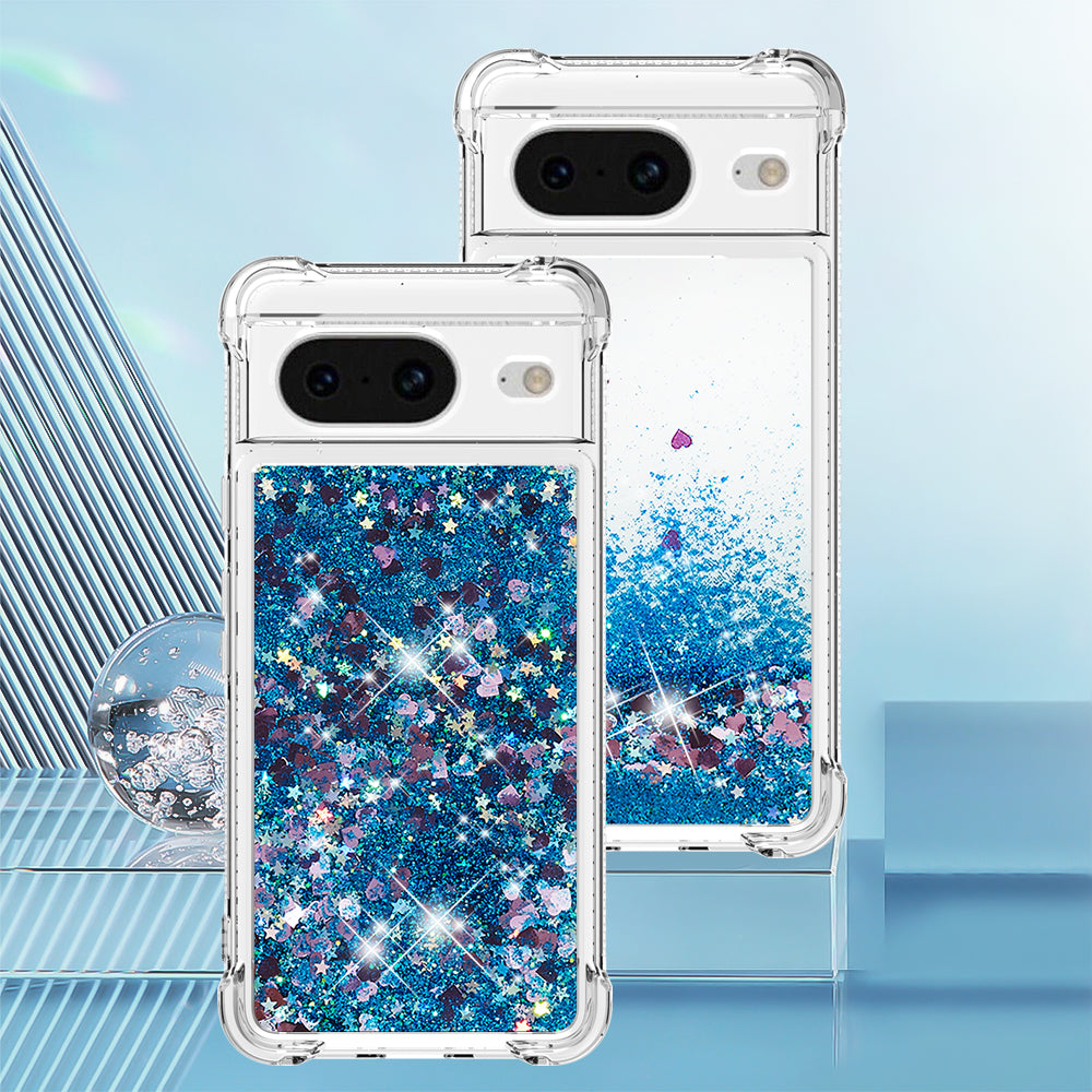 YB Quicksand Series-1 for Google Pixel 8 Sparkle Flowing Case TPU Corner Cushion Phone Cover