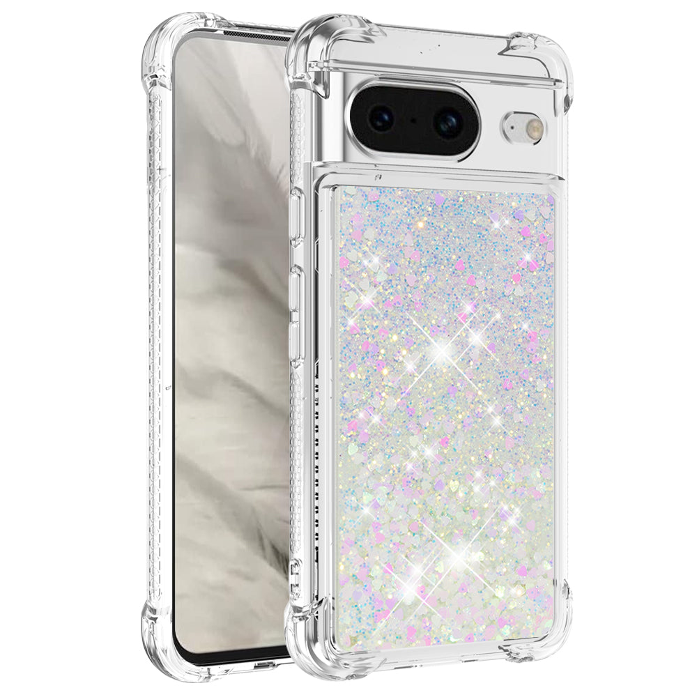 YB Quicksand Series-1 for Google Pixel 8 Sparkle Flowing Case TPU Corner Cushion Phone Cover