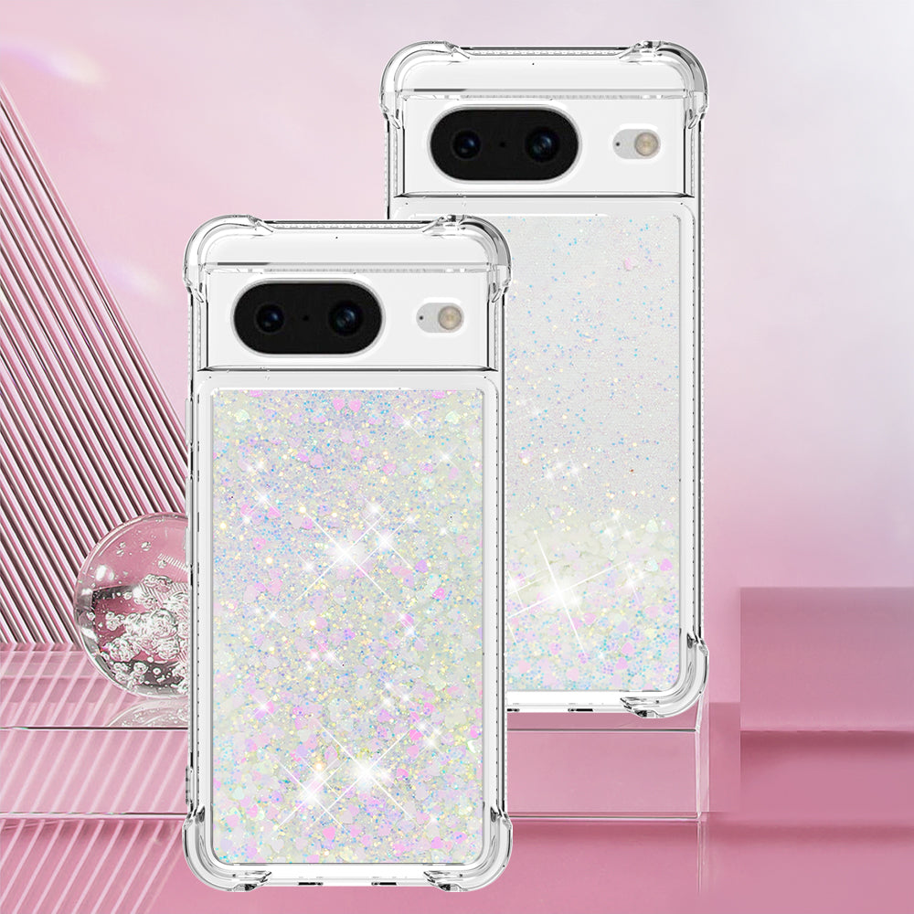 YB Quicksand Series-1 for Google Pixel 8 Sparkle Flowing Case TPU Corner Cushion Phone Cover