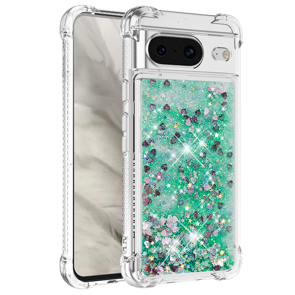 YB Quicksand Series-1 for Google Pixel 8 Sparkle Flowing Case TPU Corner Cushion Phone Cover