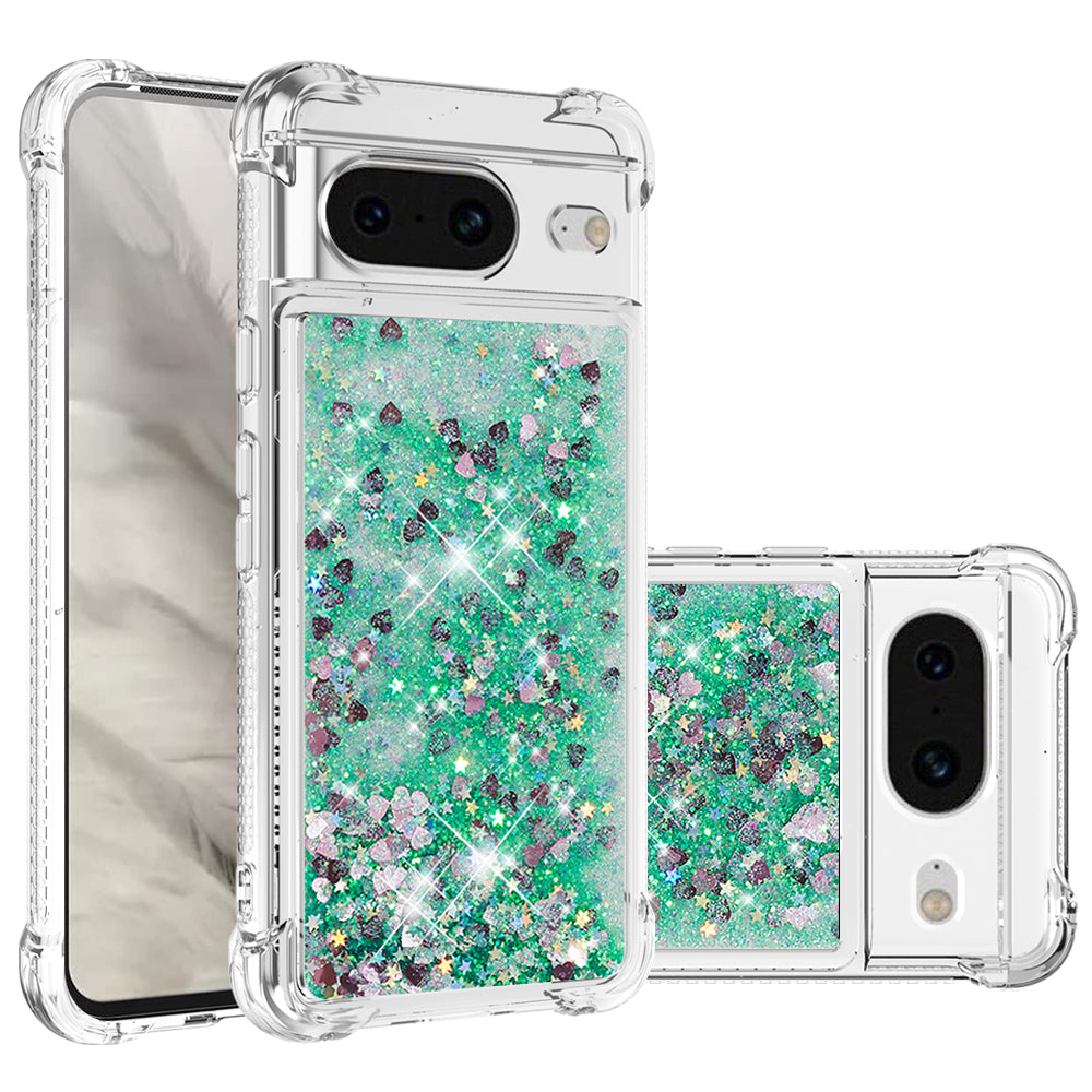 YB Quicksand Series-1 for Google Pixel 8 Sparkle Flowing Case TPU Corner Cushion Phone Cover