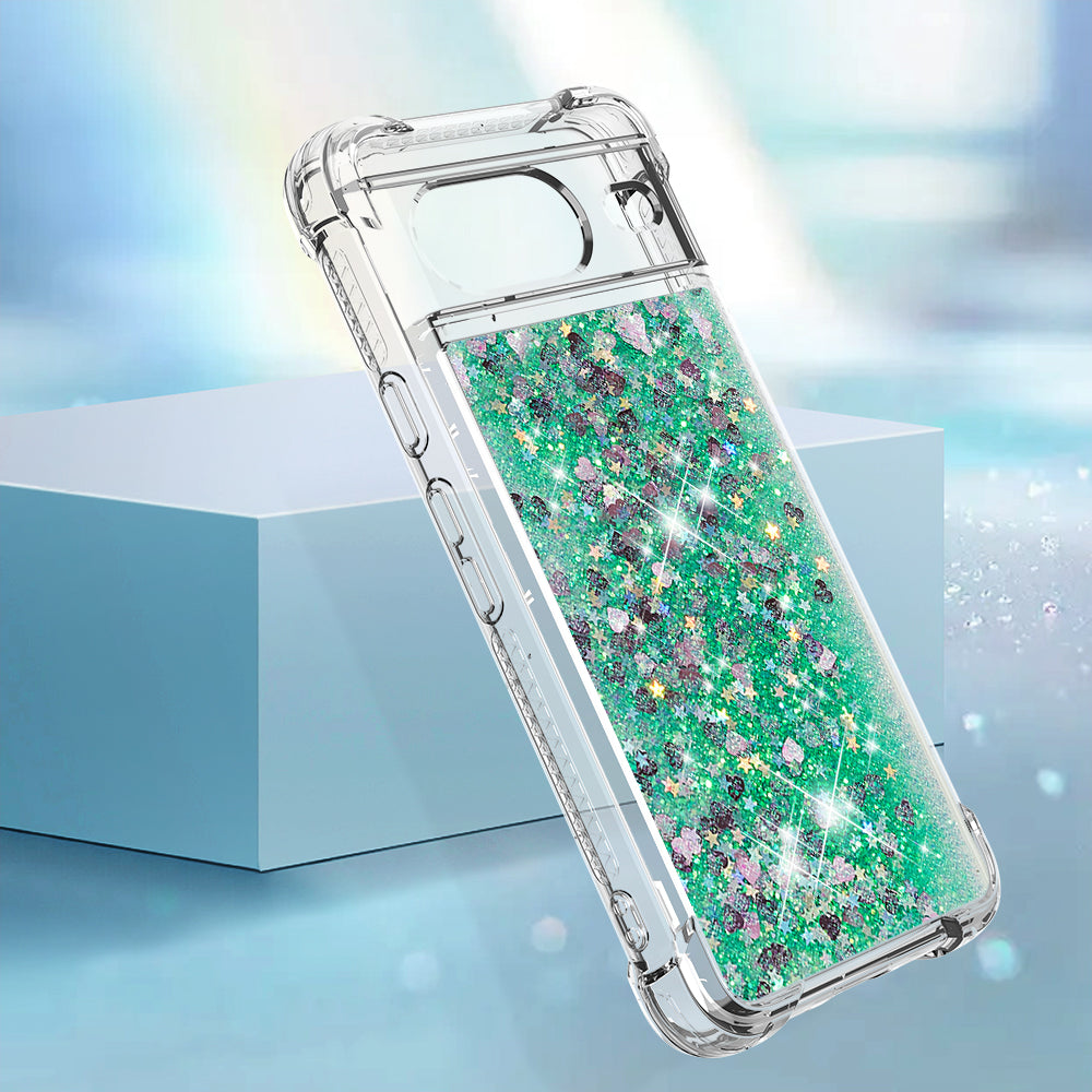 YB Quicksand Series-1 for Google Pixel 8 Sparkle Flowing Case TPU Corner Cushion Phone Cover
