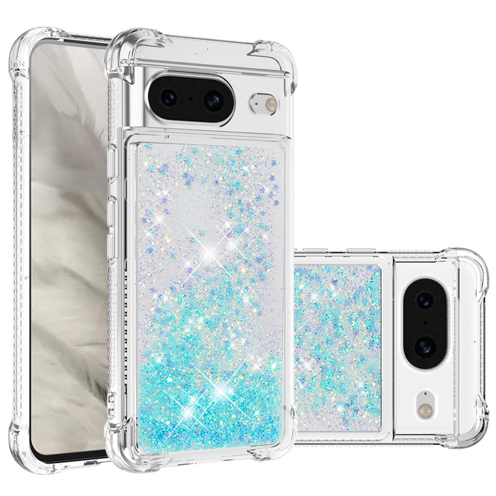 YB Quicksand Series-1 for Google Pixel 8 Sparkle Flowing Case TPU Corner Cushion Phone Cover