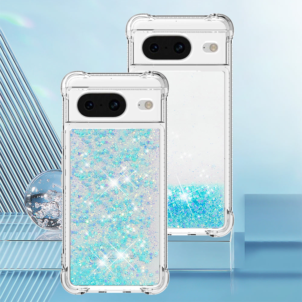 YB Quicksand Series-1 for Google Pixel 8 Sparkle Flowing Case TPU Corner Cushion Phone Cover