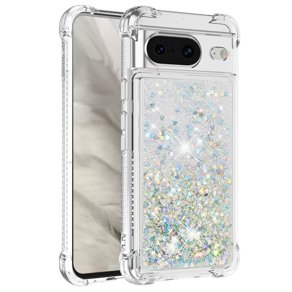 YB Quicksand Series-1 for Google Pixel 8 Sparkle Flowing Case TPU Corner Cushion Phone Cover