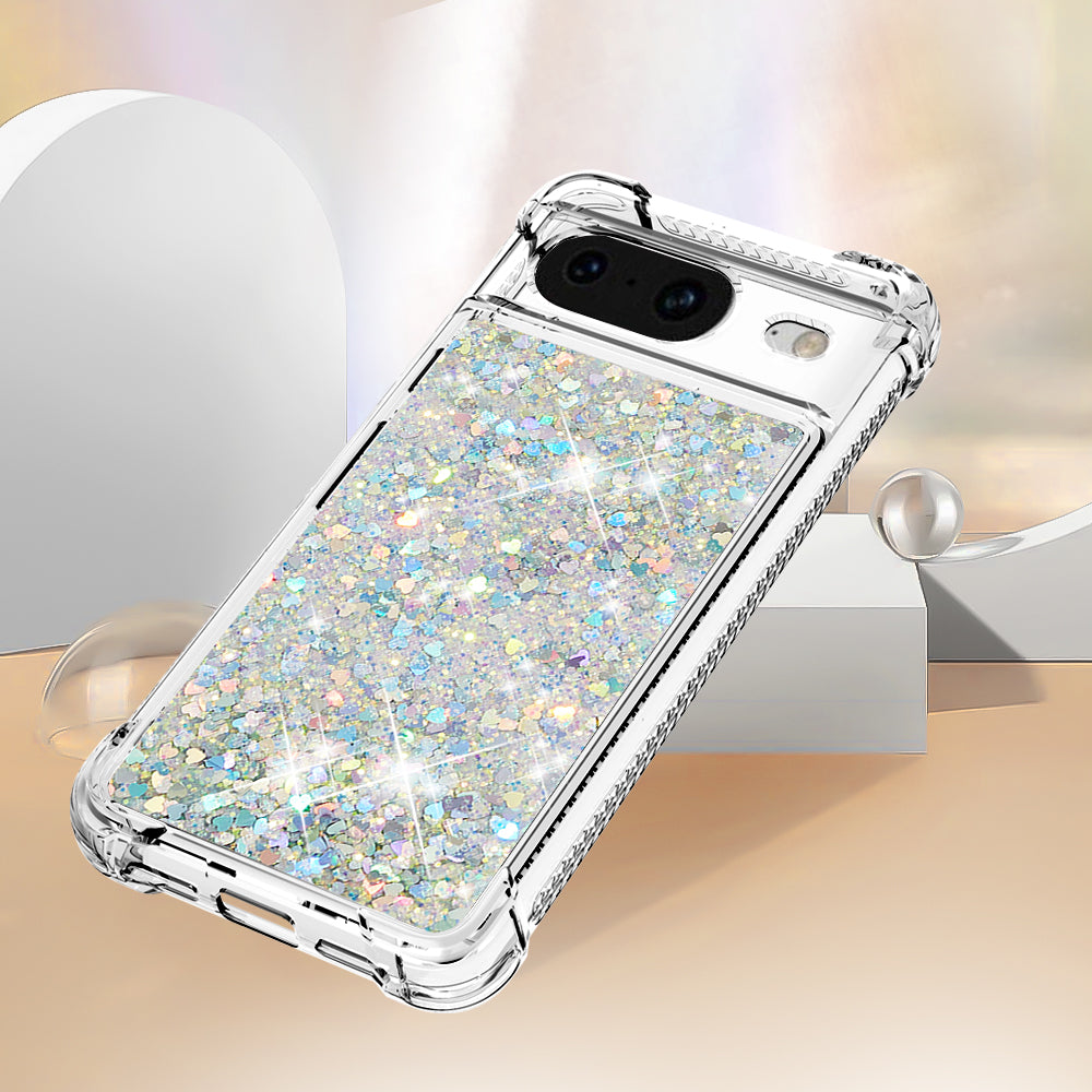 YB Quicksand Series-1 for Google Pixel 8 Sparkle Flowing Case TPU Corner Cushion Phone Cover