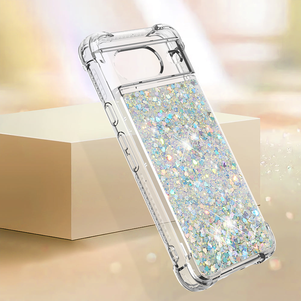 YB Quicksand Series-1 for Google Pixel 8 Sparkle Flowing Case TPU Corner Cushion Phone Cover