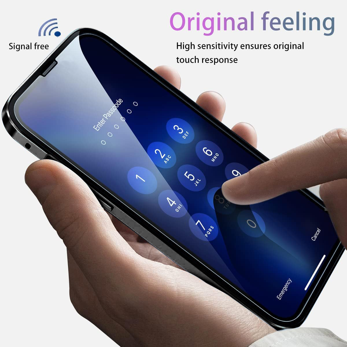 Magnetic Metal Frame + Dual Side Tempered Glass Phone Case for iPhone 15 Full Protection Clear Phone Cover