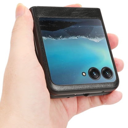 For Motorola Razr 40 Ultra 5G PU Leather + Hard PC Shell Stitching Lines Ultra Thin Phone Cover