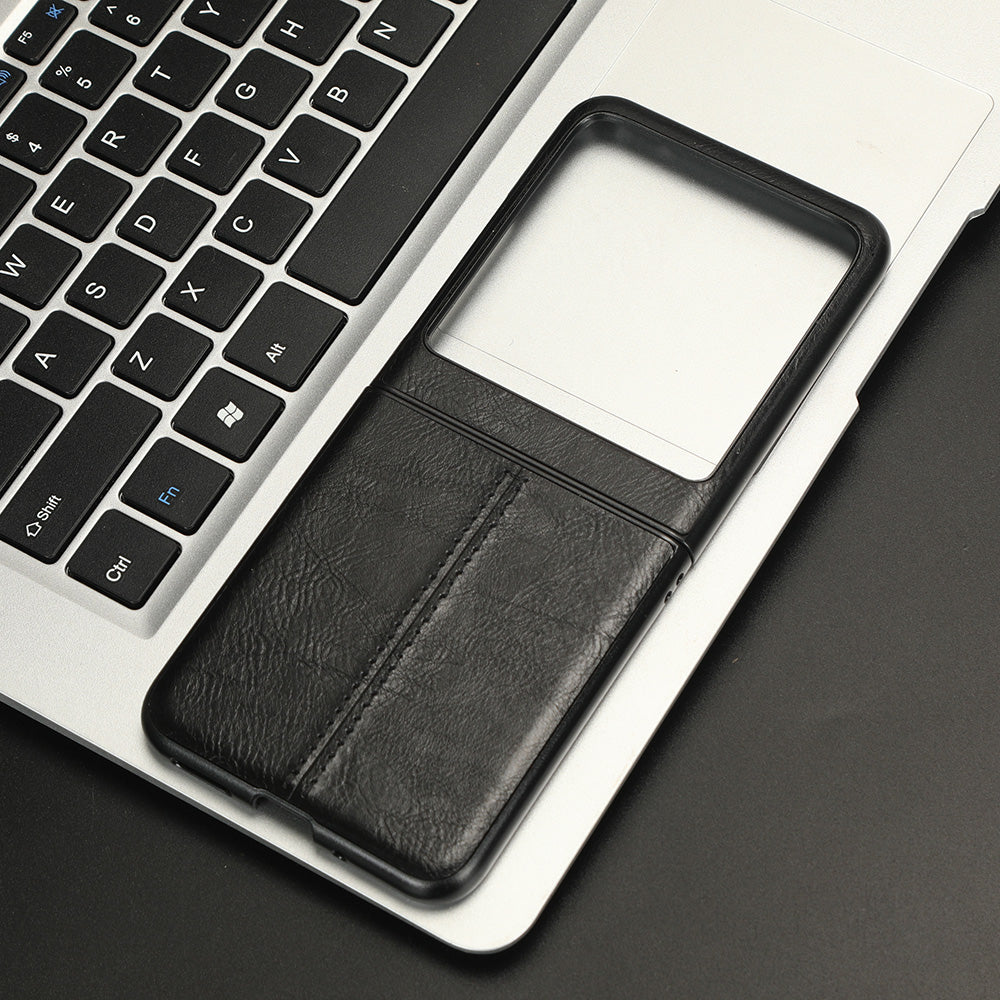 For Motorola Razr 40 Ultra 5G PU Leather + Hard PC Shell Stitching Lines Ultra Thin Phone Cover