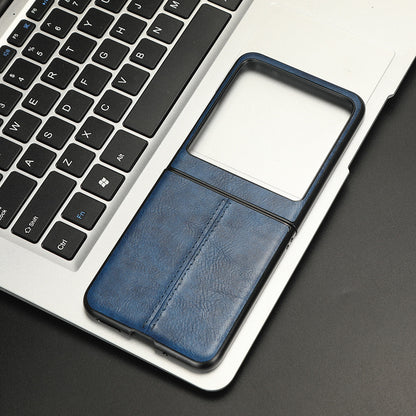 For Motorola Razr 40 Ultra 5G PU Leather + Hard PC Shell Stitching Lines Ultra Thin Phone Cover