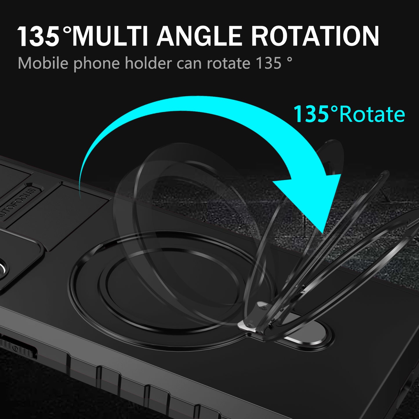 Magnetic Phone Case for Samsung Galaxy Note20 Ultra / Note20 Ultra 5G , Shockproof PC+TPU Kickstand Cover