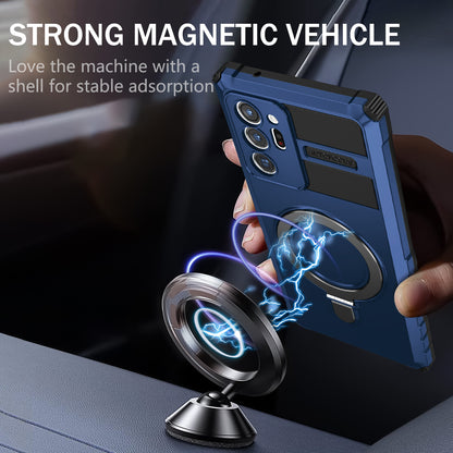 Magnetic Phone Case for Samsung Galaxy Note20 Ultra / Note20 Ultra 5G , Shockproof PC+TPU Kickstand Cover