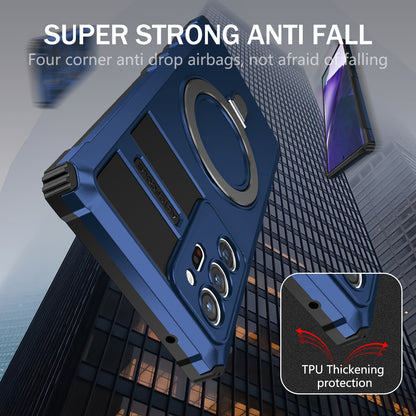 Magnetic Phone Case for Samsung Galaxy Note20 Ultra / Note20 Ultra 5G , Shockproof PC+TPU Kickstand Cover