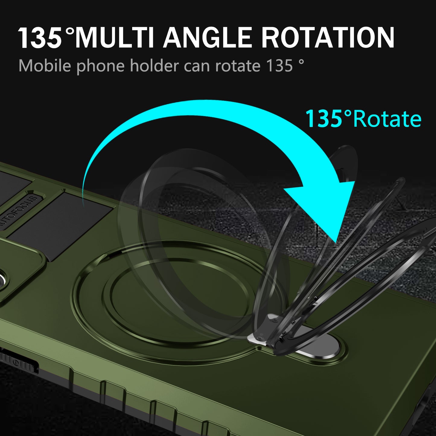 Magnetic Phone Case for Samsung Galaxy Note20 Ultra / Note20 Ultra 5G , Shockproof PC+TPU Kickstand Cover