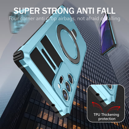 Magnetic Phone Case for Samsung Galaxy Note20 Ultra / Note20 Ultra 5G , Shockproof PC+TPU Kickstand Cover