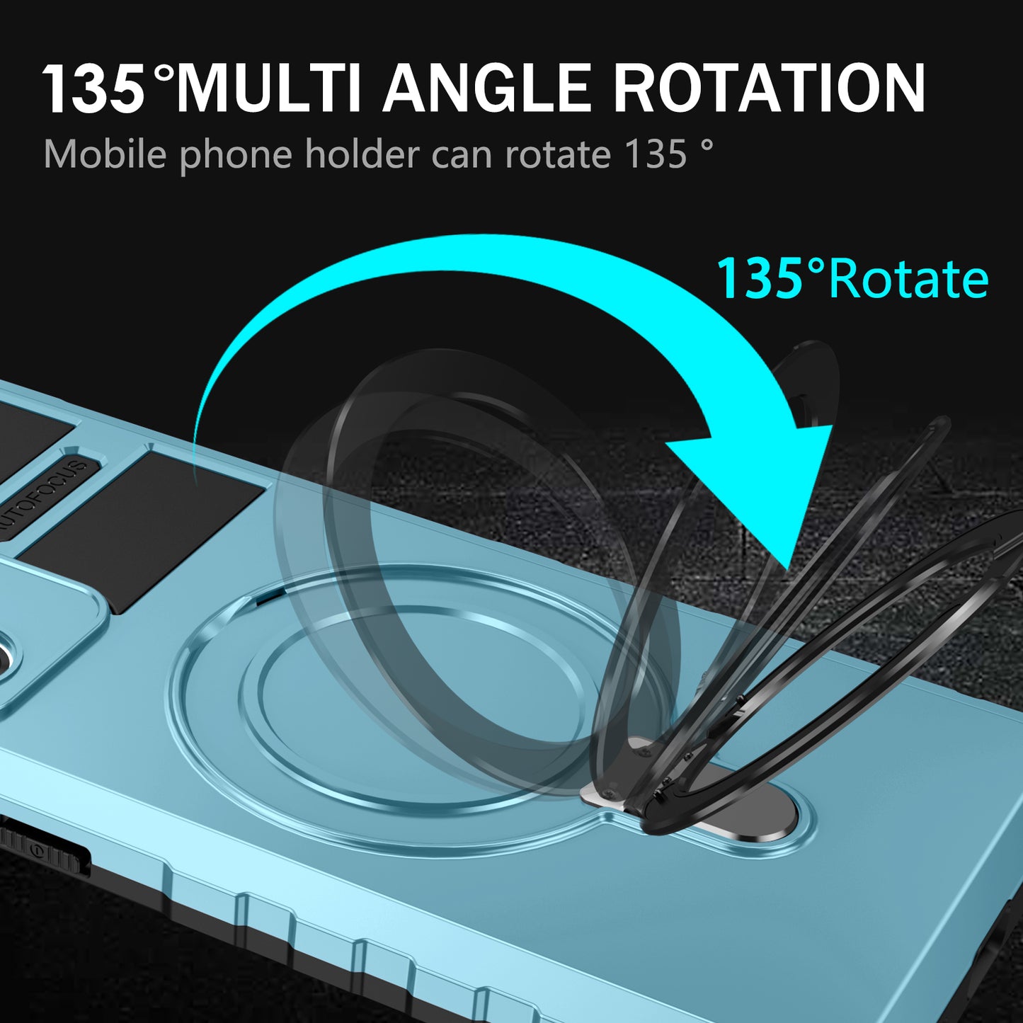 Magnetic Phone Case for Samsung Galaxy Note20 Ultra / Note20 Ultra 5G , Shockproof PC+TPU Kickstand Cover