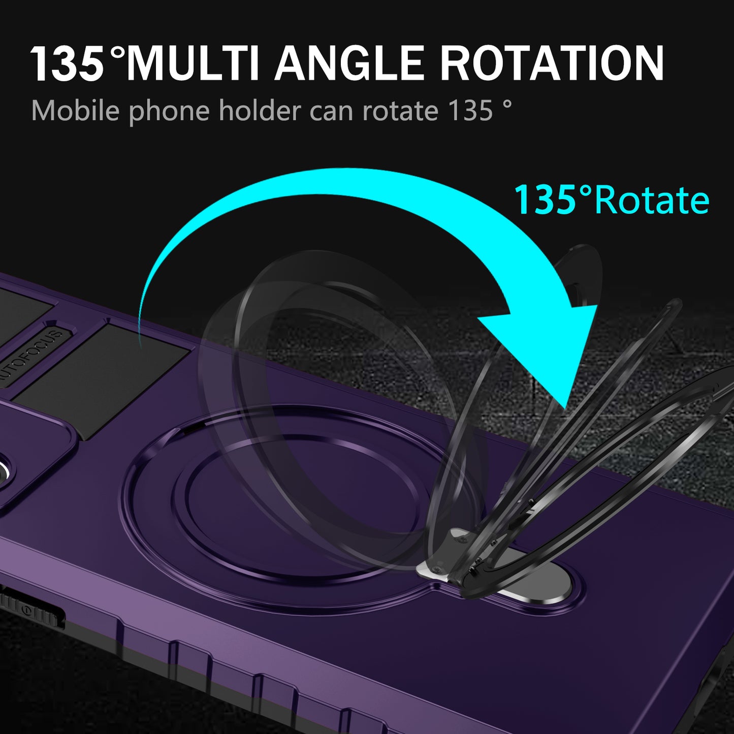 Magnetic Phone Case for Samsung Galaxy Note20 Ultra / Note20 Ultra 5G , Shockproof PC+TPU Kickstand Cover