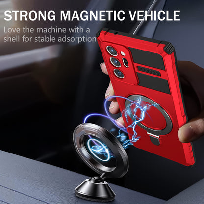Magnetic Phone Case for Samsung Galaxy Note20 Ultra / Note20 Ultra 5G , Shockproof PC+TPU Kickstand Cover