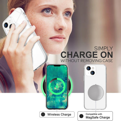 Anti-fingerprint Phone Cover for iPhone 15 Plus , Transparent Flexible TPU Phone Back Case