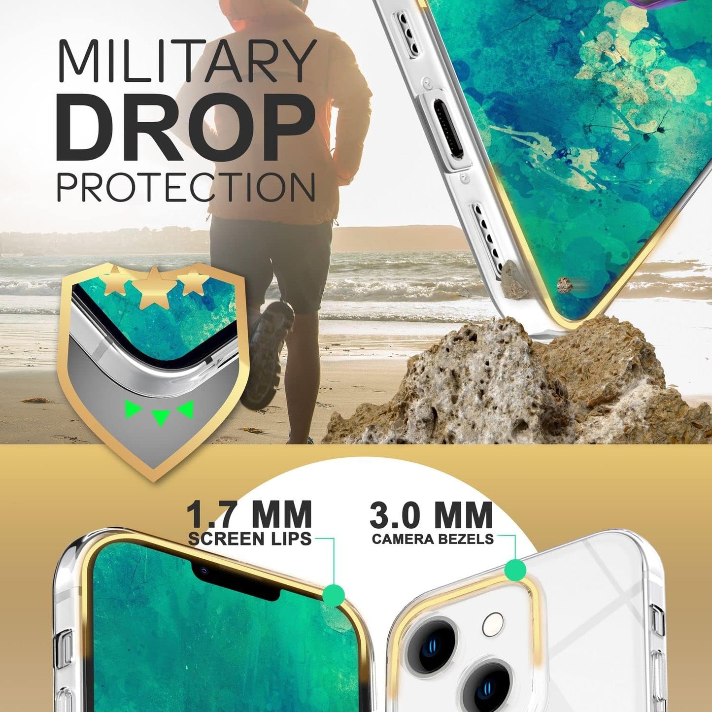 Anti-fingerprint Phone Cover for iPhone 15 Plus , Transparent Flexible TPU Phone Back Case