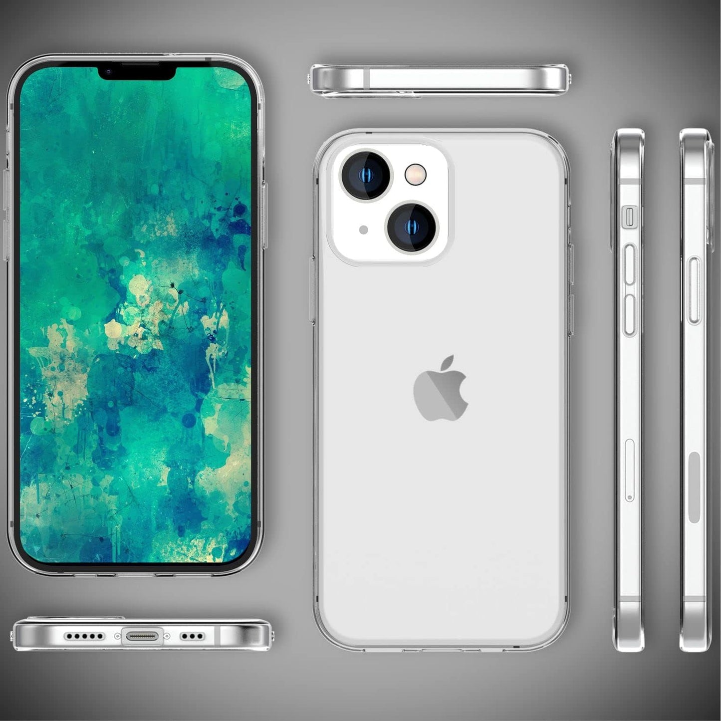 Anti-fingerprint Phone Cover for iPhone 15 Plus , Transparent Flexible TPU Phone Back Case