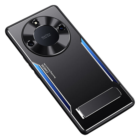 For Honor X40 5G TPU + Aluminium Alloy Anti-drop Phone Case Kickstand Back Cover
