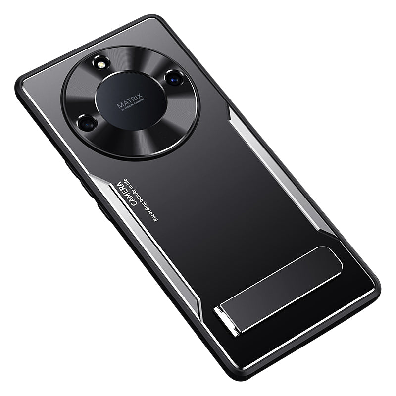 For Honor X40 5G TPU + Aluminium Alloy Anti-drop Phone Case Kickstand Back Cover