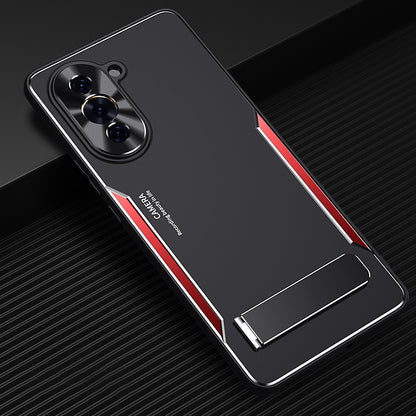 For Huawei nova 10 4G TPU + Aluminium Alloy Phone Case Anti-drop Back Cover with Kickstand
