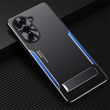 For Huawei nova 10 4G TPU + Aluminium Alloy Phone Case Anti-drop Back Cover with Kickstand