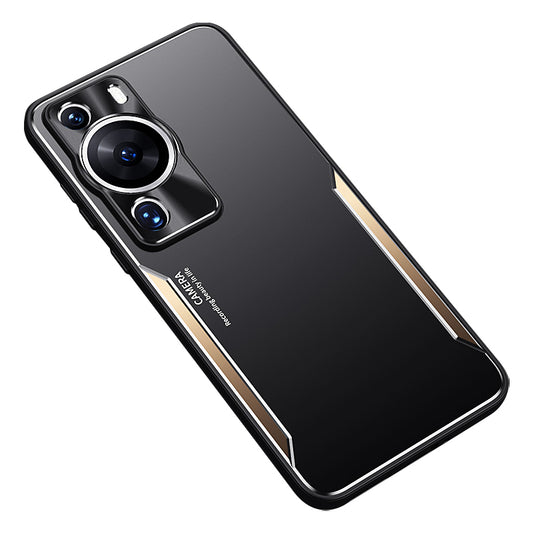 For Huawei P60 Pro Shockproof Back Case Aluminium Alloy+TPU Phone Cover